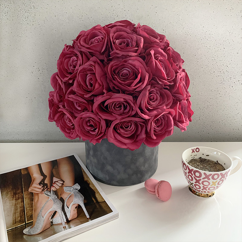 flower box z różami