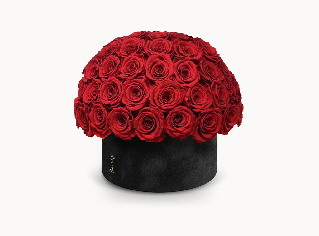 flowerbox 100 wiecznych róż