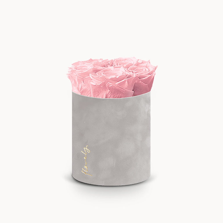 flower box wieczne roze rozowe