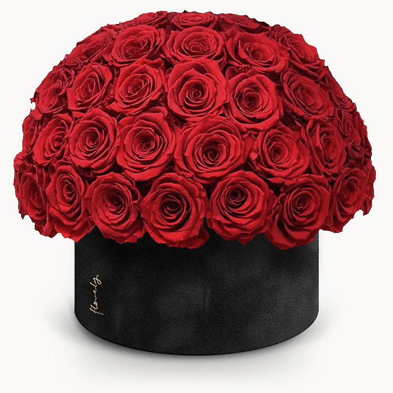 flowerbox z 50 wiecznymi różami